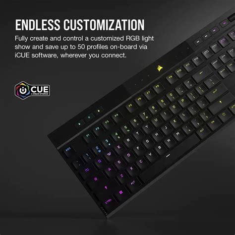 Corsair K100 Air Wireless Ultra Thin Mechanical Gaming Keyboard Cherr