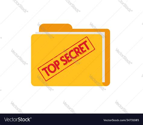 Top Secret Document Files Folder With Confidential