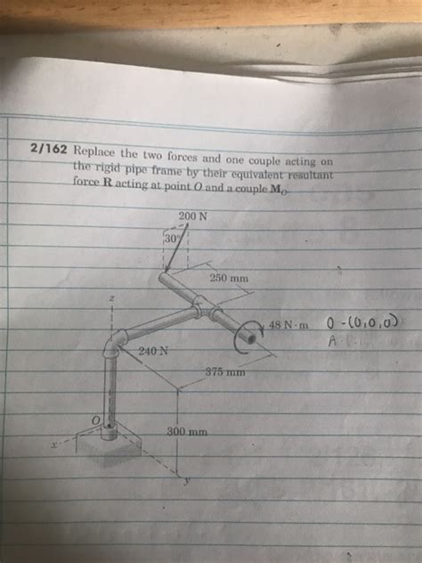 Solved 2 162 Replace The Two Forces And One Couple Acting On Chegg