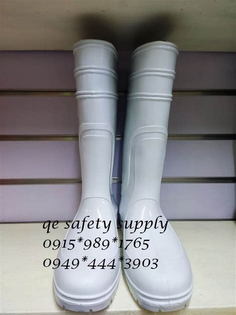 Rain Boots Rubber Boots Camel Cm White Without Steel Toe On Carousell