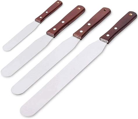 Acronde 4pcs Straight Cake Icing Spatula Set 4” 6” 8” 10