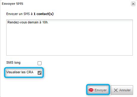 Assistance Relation Client Dmc Envoyer Un Sms Depuis La Liste Des