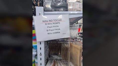 El Viral Cartel De Un Bazar Con El Que Evitan Que Los Ni Os Jueguen Con