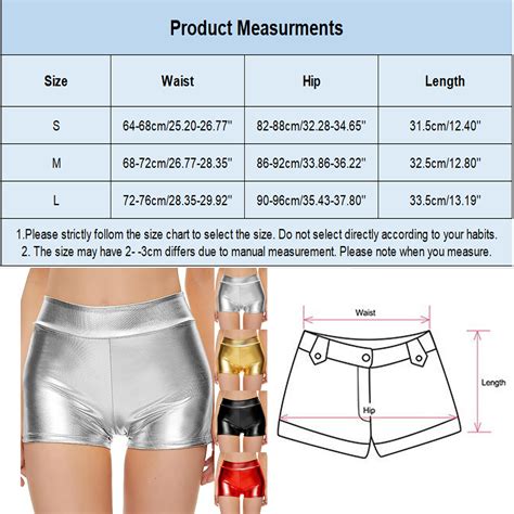 Caihaooo Womens High Waisted Metallic Booty Shorts Rave Bottoms For