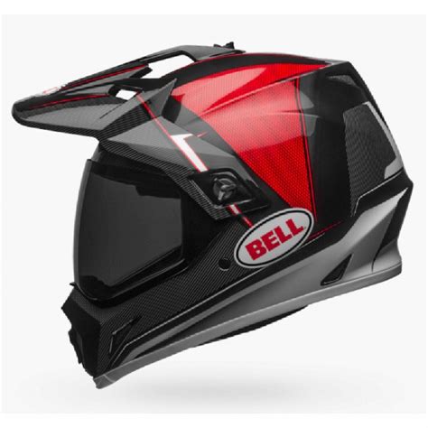 Bell Mx 9 Adventure Mips Berm Gloss Black White Red Dual Sport Helmet