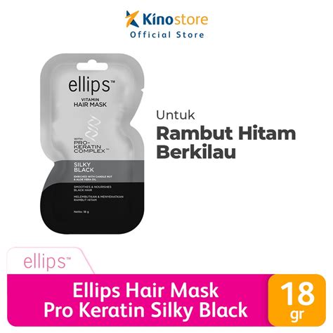 Jual Ellips Vitamin Hair Mask With Pro Keratin Silky Black Sachet 18 Gr