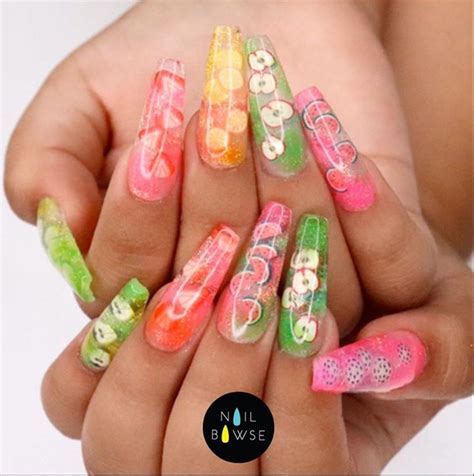 Dainty Fruit Nails Perfect For Summer The Glossychic Fruit Nail