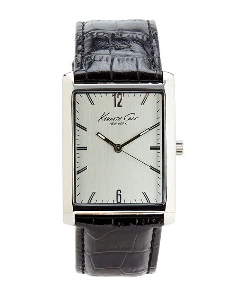 Kenneth Cole 10008149 Silver-Tone & Black Watch for Men - Lyst