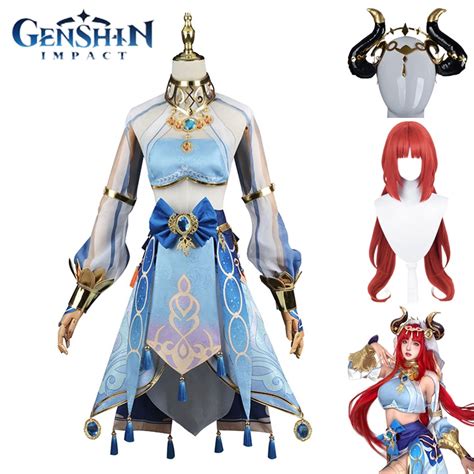 Genshin Impact Role Nilou Cosplay Costume Wig Halloween Carnival Party Prop Comic Con Shopee