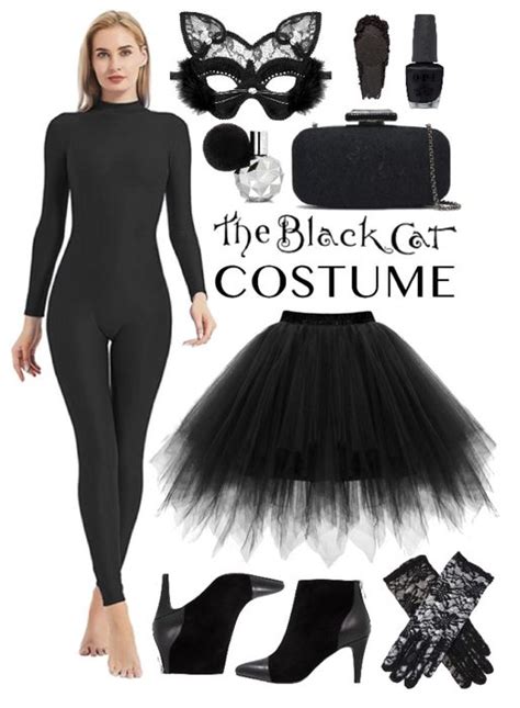 Black Cat Costume Outfit Shoplook Black Cat Halloween Costume