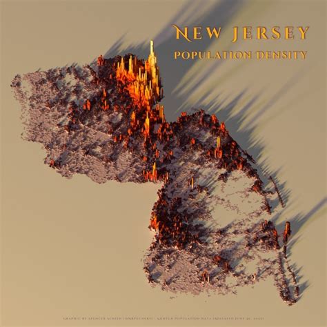 3d Maps Visualize The Stark Population Density Differences In Cities In The Us Laptrinhx News