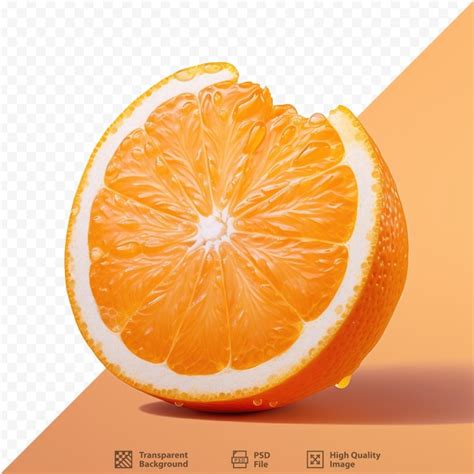 Una Naranja Se Corta Por La Mitad Y Se Muestra En Una Foto Archivo