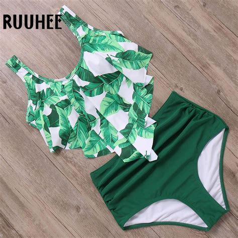 Buy Ruuhee Bikini Swimsuit Swimwear Women Tankini High Waist Bikini Set