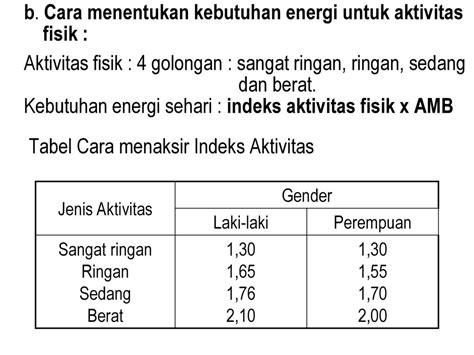 Kebutuhan Kalori Per Hari Newstempo