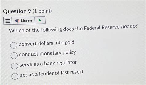 Solved Question Point Which Of The Following Does The Chegg