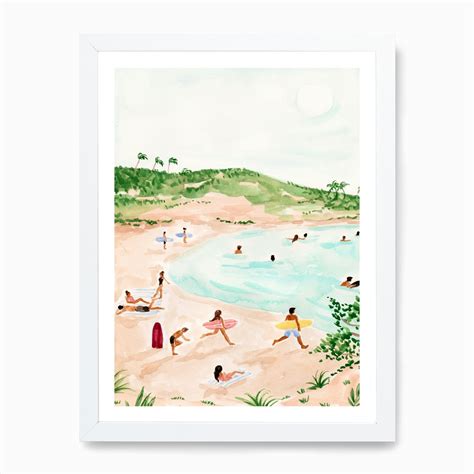 Beach Day Art Print By Sabina Fenn Fy