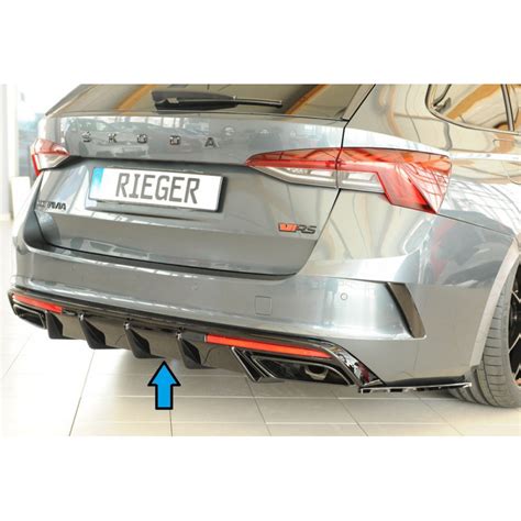 Diffuseur de pare chocs arrière Noir brillant Rieger Tuning pour