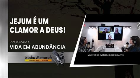 R Dio Menorah Programa Vida Em Abund Ncia Jejum Um