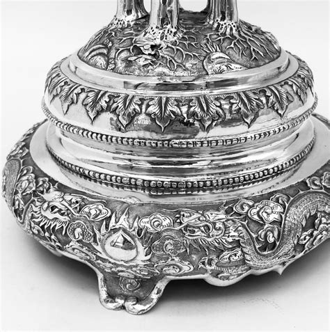 Chinese Export Silver Centrepiece Bada