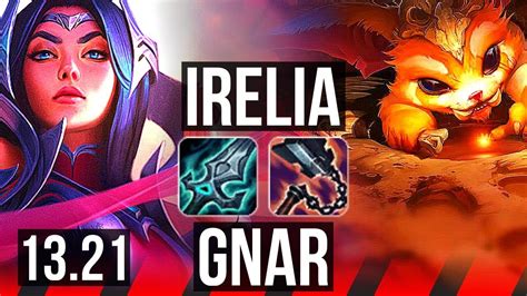 IRELIA Vs GNAR TOP 9 0 1 7 Solo Kills 1200 Games 1 3M Mastery