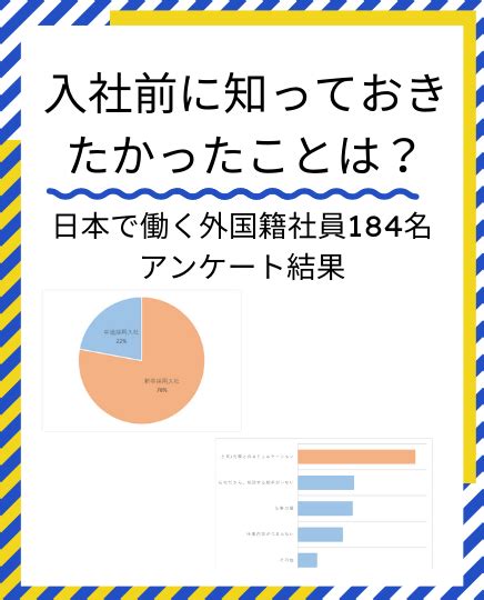 日本で働く外国籍社員184名のアンケート結果 「入社前に知っておきたかったこと」 Asia To Japan 海外大の日本語が話せる新卒理系【it・機械・電気・電子】の就職支援