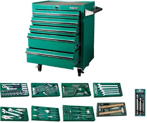 Sata 95121p 5 140 PCS TOOLS SET WITH 5 DRAWER ROLLER CABINET