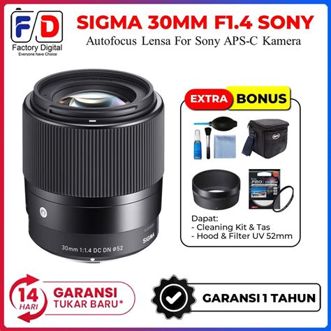 Jual Lensa Sigma 30mm F14 Dc Dn Contemporary For Sony Aps C A6000