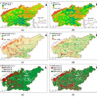 Spatial And Temporal Distributions Of Npp Ndvi And Their Trends From