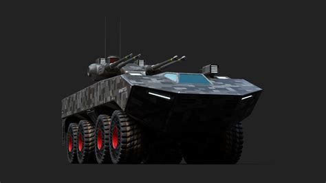 3d Model Tank Model Military Si Fi Source Files Attached 8k Textures Vr