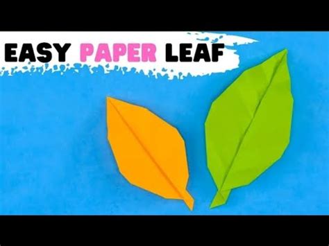 Paper Leaf Paper Leaf Making Paper Leaf Craft Paper Leaf Tutorial