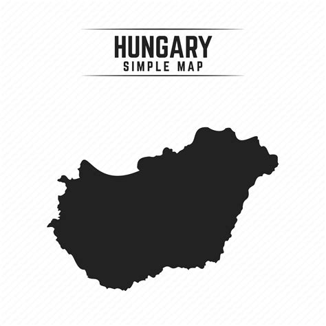 Simple Black Map of Hungary Isolated on White Background 3249634 Vector ...