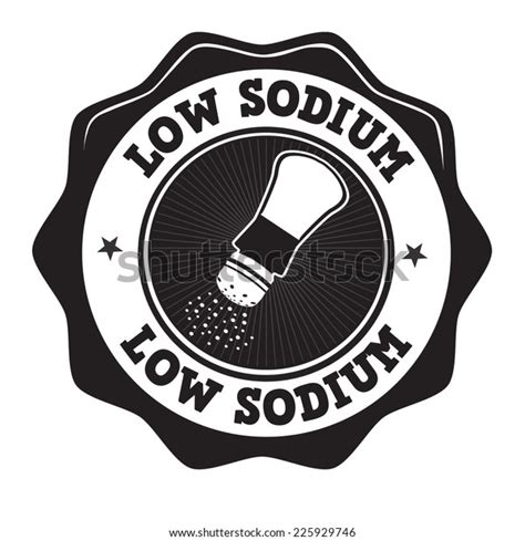 Low Sodium Label Stamp On White Stock Vector Royalty Free