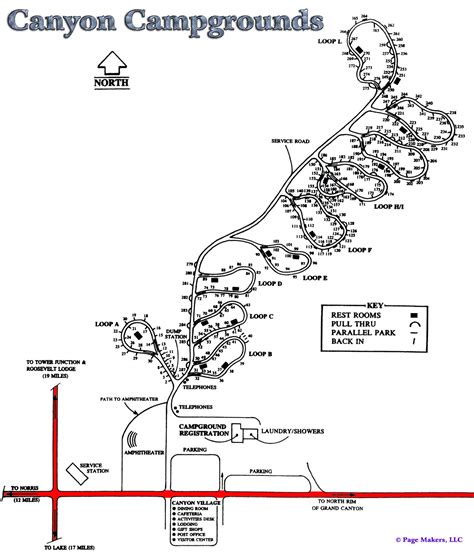 Canyon Campground Map Yellowstone National Park | Yellowstone national ...