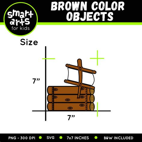 Brown Color Objects Clip Art - Educational Clip Arts and Bible Stories