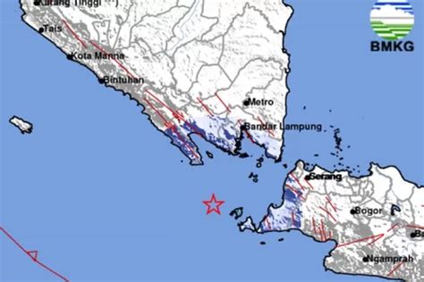 Selat Sunda Diguncang Gempa Getarannya Terasa Sampai Ke Lampung Dan