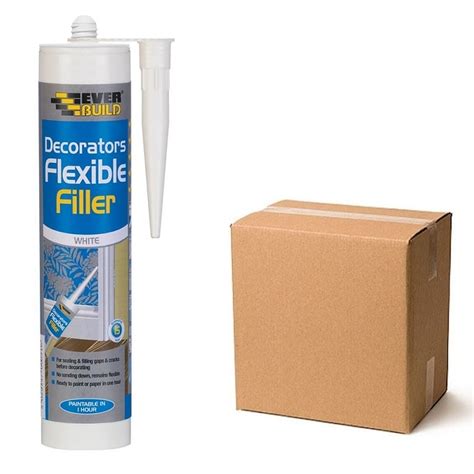 Everbuild Flexible White Decorators Filler C Flex Box Of Sealants