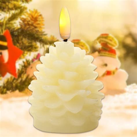 Christmas Tree Led Candle Flickering Battery Powered Flameless Candle Light For Birthday Party