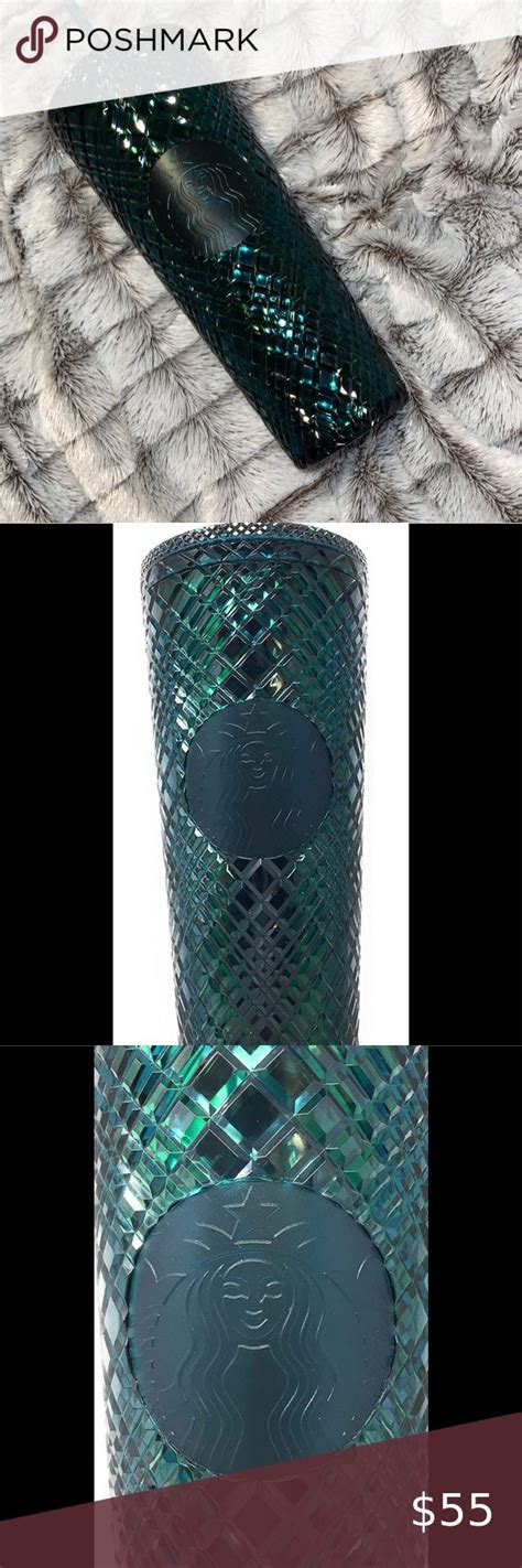 Starbucks Emerald Green Jeweled Tumbler 24 Oz Venti W Straw Emerald