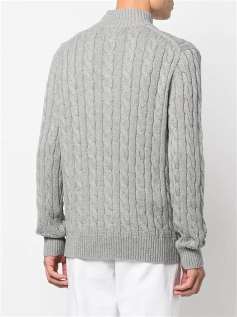 Polo Ralph Lauren Cable Knit Half Zip Jumper Farfetch