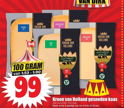 Kroon Van Holland Gesneden Kaas Aanbieding Bij Dirk Folders Nl