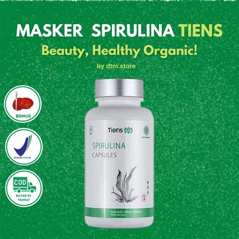 Jual Masker Wajah Spirulina 100 Kapsul 1 Botol Segel BONUS KUAS