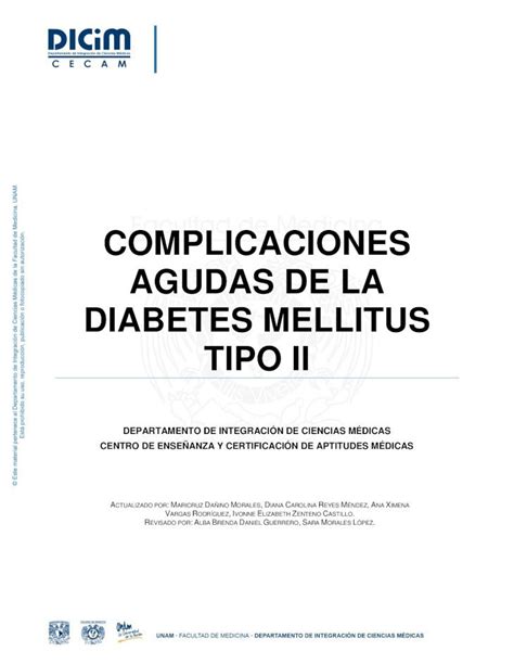 Pdf Complicaciones Agudas De La Diabetes Paginas Facmed Unam Mx Deptos Icm Images Cecam 04 P