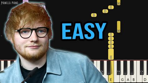 Ed Sheeran Shivers Easy Piano Tutorial By Pianella Piano Youtube