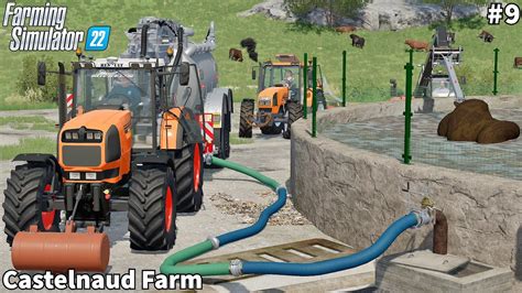 Spreading Slurry Using Manure System Collecting Straw Bales