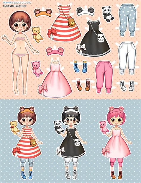 Paper Doll By Veggiestudio Barbie Paper Dolls Paper Dolls Paper