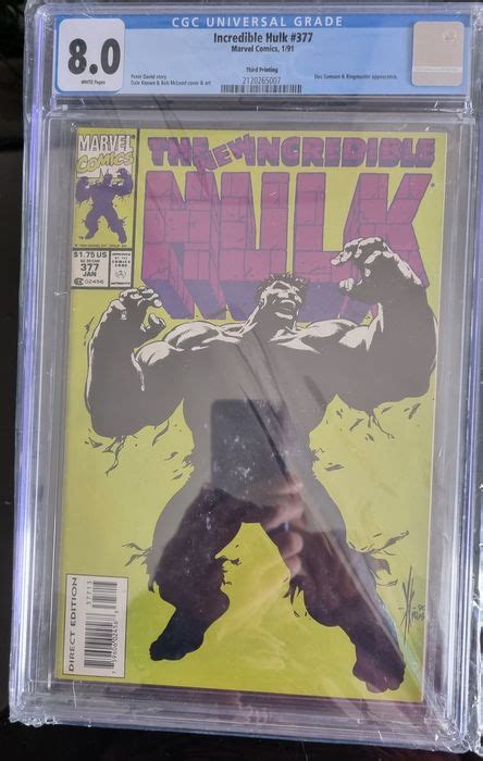 The Incredible Hulk CGC Graded 8 0 Rare 3rd Print Catawiki