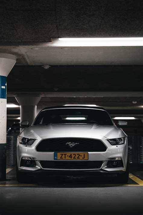 Ford Mustang Mustang Car White Front View Hd Phone Wallpaper Peakpx