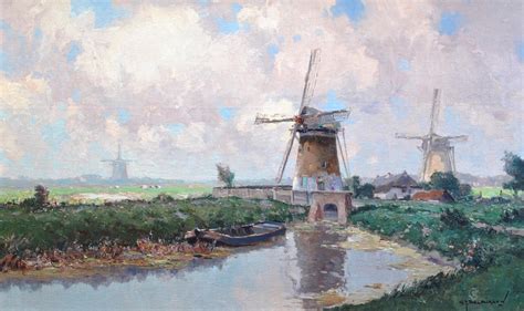 Dutch Windmill Painting