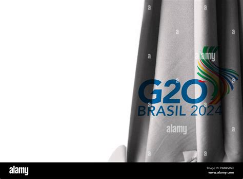 Brazil logo G20 Summit Rio de Janeiro 2024 with copy space and 3D ...