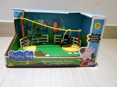 Peppa pig Muddy Puddle Zipline 興趣及遊戲 玩具 遊戲類 Carousell